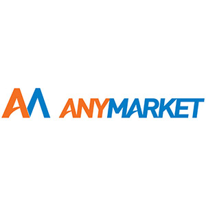 Logo ANYMARKET, no site do EIVE, ERP para e-commerce