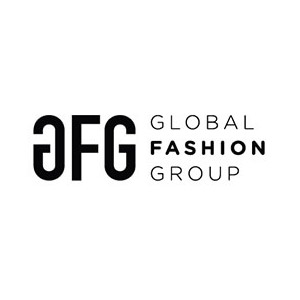 Logo GFG - Global Fashion Group, no site do EIVE, ERP para e-commerce