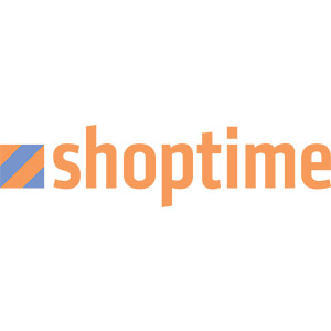 Logo Shoptime, no site do EIVE, ERP para e-commerce